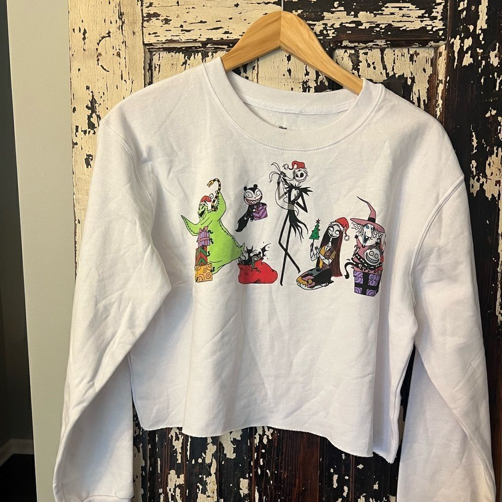 The Nightmare Before Christmas cropped women’s long sleeve top. XL. Tim Burton